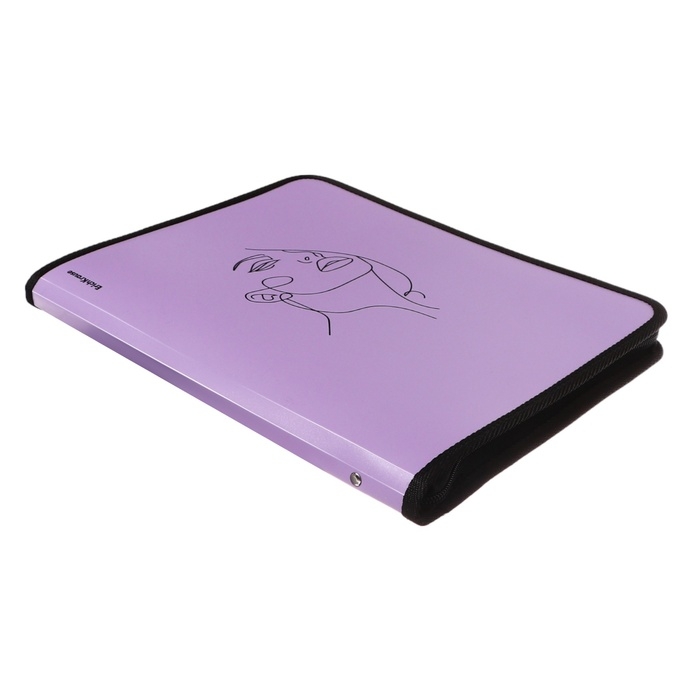 Папка на молнии А4+, 600 мкм, ErichKrause Папка на молнии А4+, 600 мкм, ErichKrause "Manga Faces" 251x330x30мм, пластик, молния вокруг, фиолетовая, микс