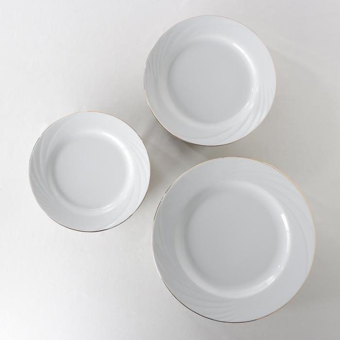 Сервиз столовый фарфоровый «Голубка», 18 предметов: d=17,5 см, d=20 cм, d=24 см Сервиз столовый фарфоровый «Голубка», 18 предметов: d=17,5 см, d=20 cм, d=24 см