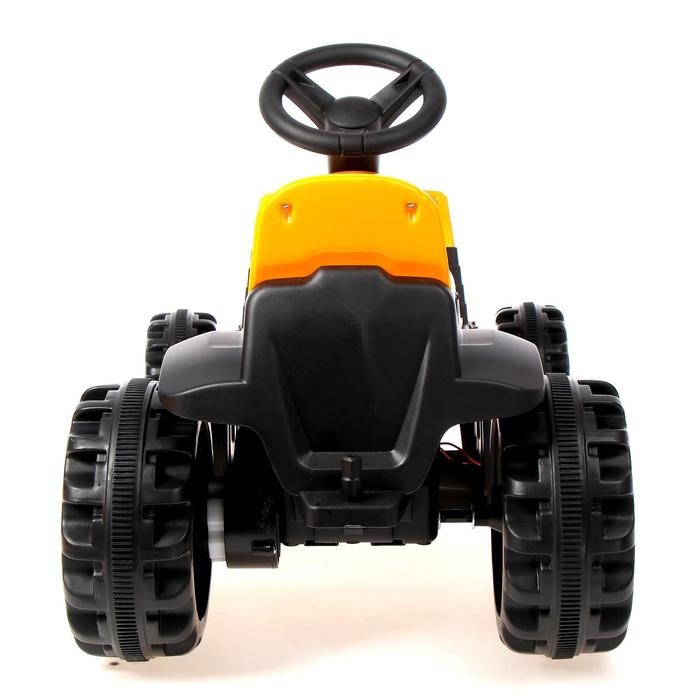 Детский электромобиль «Трактор», с прицепом, цвет жёлтый Детский электромобиль «Трактор», с прицепом, цвет жёлтый