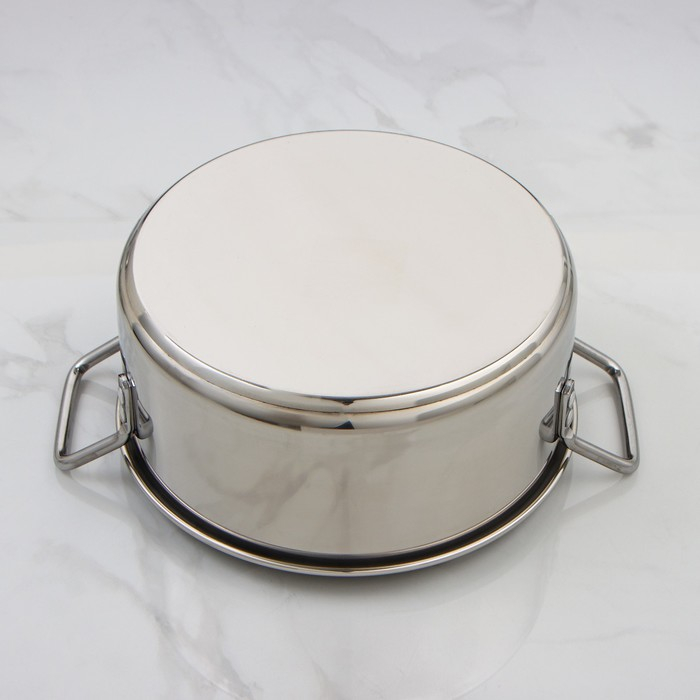 Кастрюля «Общепит», 8 л, d=30 см, h=12 см, металлическая крышка, с теплораспределительным слоем, индукция Кастрюля «Общепит», 8 л, d=30 см, h=12 см, металлическая крышка, с теплораспределительным слоем, индукция