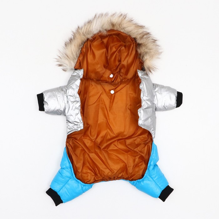 Комбинезон Комбинезон "Пушок", размер 12 (ДС 28 см, ОГ 38 см, ОШ 27 см), голубой