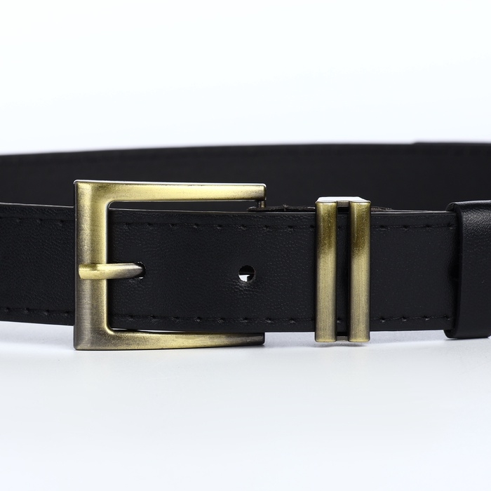 Ремень женский, ширина 2,5 см, пряжка металл, цвет чёрный Ремень женский, ширина 2,5 см, пряжка металл, цвет чёрный