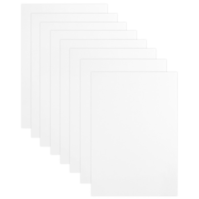 Картон белый, А4, 8 листов, мелованный, двусторонний, в папке, 230, г/м&sup2;, Смешарики