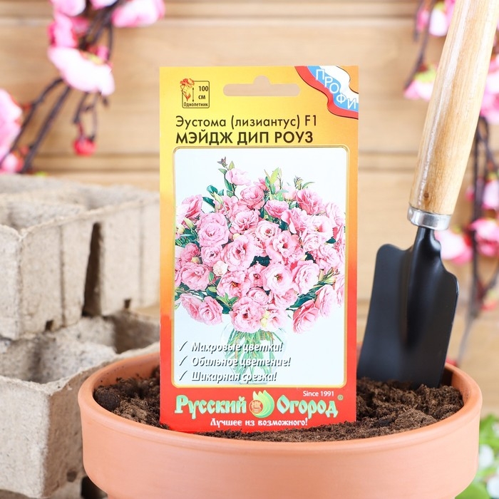 Семена цветов Эустома срезочная Семена цветов Эустома срезочная "Мэйдж дип роуз", F1, 5 шт