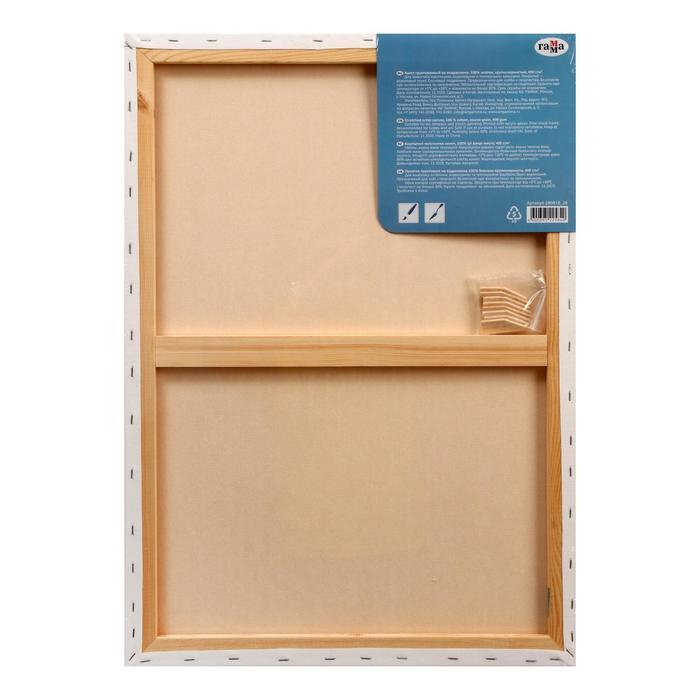 Холст на подрамнике, хлопок 100%, акриловый грунт, 2 х 50 х 70 см, 400 г/м2, крупное зерно, Гамма Холст на подрамнике, хлопок 100%, акриловый грунт, 2 х 50 х 70 см, 400 г/м2, крупное зерно, Гамма "Студия"