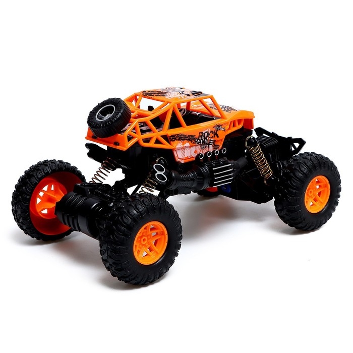 Джип радиоуправляемый «Краулер», 1:18, работает от батареек, цвет оранжевый Джип радиоуправляемый «Краулер», 1:18, работает от батареек, цвет оранжевый