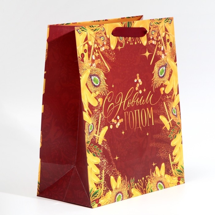 Пакет подарочный новогодний ламинированный «Жар-птица», ML 23 х 27 х 11,5 см, Новый год Пакет подарочный новогодний ламинированный «Жар-птица», ML 23 х 27 х 11,5 см, Новый год
