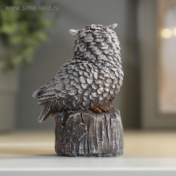 Сувенир полистоун Сувенир полистоун "Филин на пеньке" МИКС 9х7х5 см