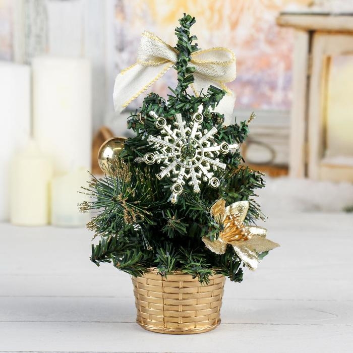 Ёлка декор Ёлка декор "Снежинка" 20 см, золото