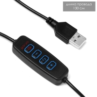 Настольная лампа "Пиатти" LED 5Вт 4000К USB черный 15х25х45см RISALUX