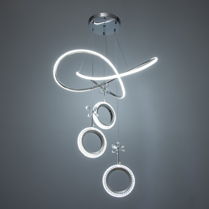 Светильник с ПДУ Светильник с ПДУ "Лаурен" LED 130Вт 3000-6000К серебро 53х53х100 см