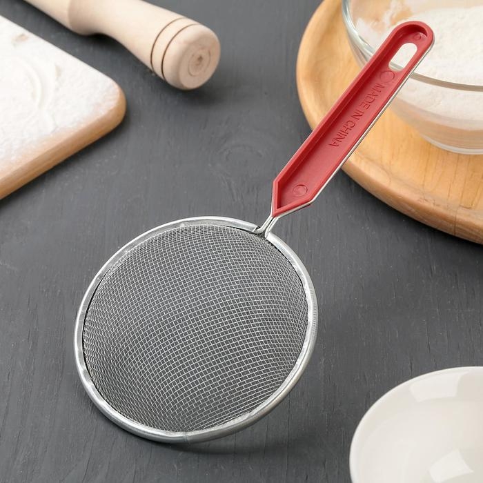 Набор сит, 3 шт, d=8 см, d=10 см, d=11,7 см, цвет красный Набор сит, 3 шт, d=8 см, d=10 см, d=11,7 см, цвет красный