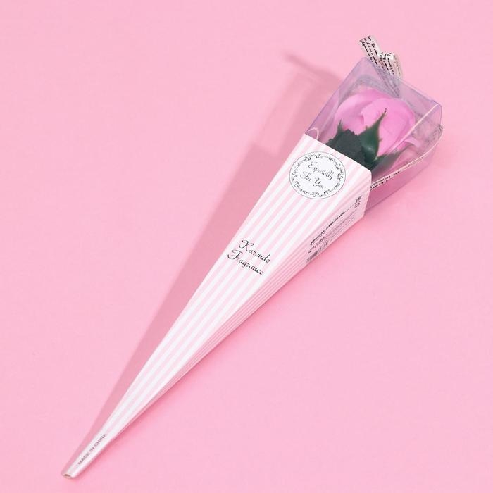 Мыльная роза, розовая на стебле в картоне, 1 шт. Мыльная роза, розовая на стебле в картоне, 1 шт.