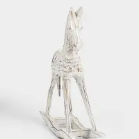 Сувенир интерьерный &laquo;Лошадка-качалка&raquo;, 27&times;7.5&times;32 см, дерево, белый антик