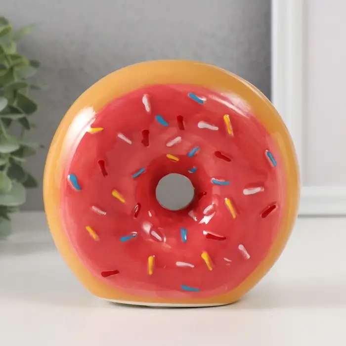 Копилка для денег &laquo;Пончик в глазури с посыпкой&raquo;, керамика, 12.5&times;4.7&times;11.7 см