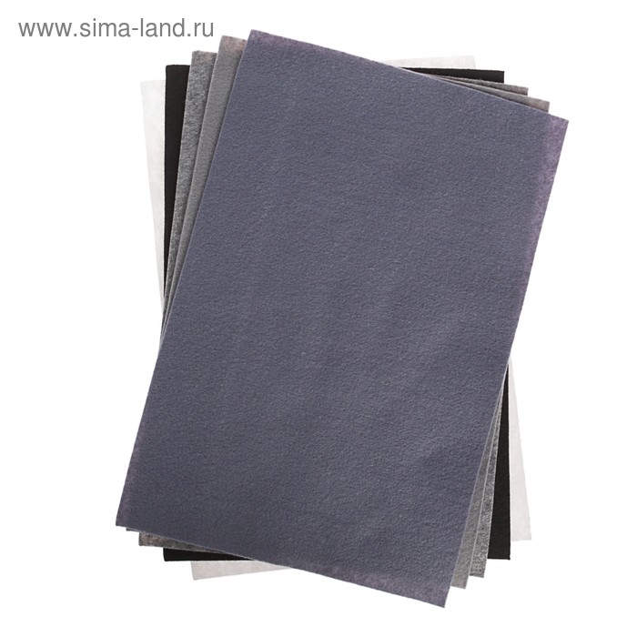 Фетр цветной мягкий A4 deVENTE. Фетр цветной мягкий A4 deVENTE. "Оттенки серого" 5 цветов, 5 листов, толщина 2 мм