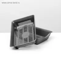 Туалет глубокий с сеткой 36&times;25&times;9 см, серый