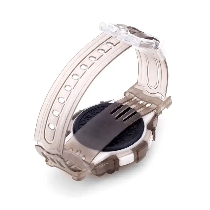 Часы наручные электронные, детские, ремешок силикон, серые