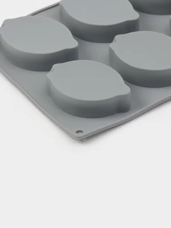 Форма для выпечки и муссовых десертов KONFINETTA &laquo;Лимон&raquo;, силикон, 8 ячеек (5.2&times;4.2 см) 30&times;17.4&times;2.3 см, серая