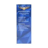 Неоновая нить Cartage для подсветки салона, адаптер питания 12 В, 2 м, желтый