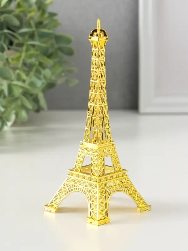 Фигурка металл &laquo;Эйфелева башня&raquo;, под золото, 15&times;6&times;6 см