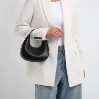 Сумка женская багет на молнии, 20.5&times;7&times;10.5 см, чёрная