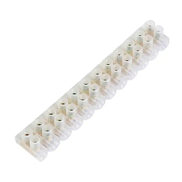 Клеммная колодка Smartbuy, 12 секций, 4 мм, 3 А, полиэтилен, белая Клеммная колодка Smartbuy, 12 секций, 4 мм, 3 А, полиэтилен, белая
