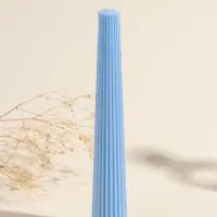 Набор свечей, 3.5х23 см, 2 шт "Башня" тёмно-синий 4х9,5х25 см