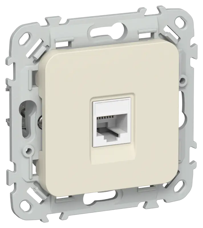 FLITE Розетка компьютерная RJ45 категория 5Е UTP РК5е-1-0-ФлСл сливочный IEK