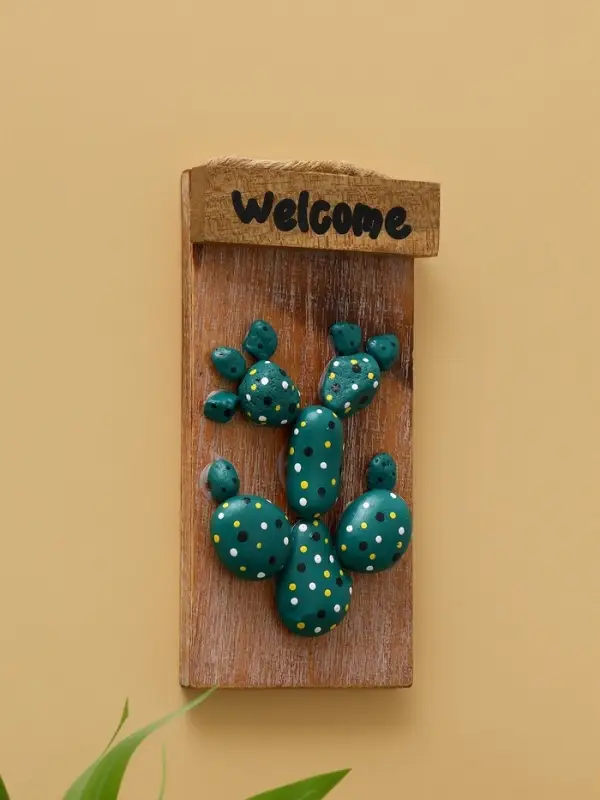 Панно «Кактус», 20×3×10.5 см, дерево албезия