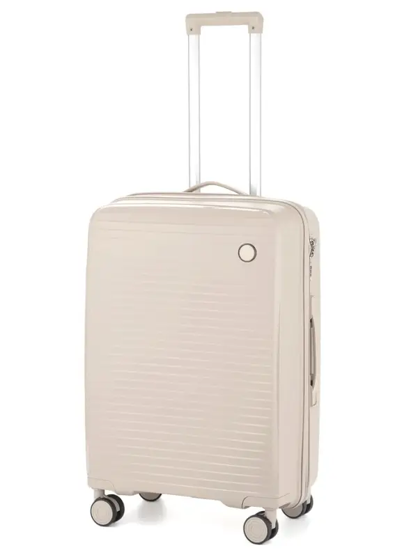Чемодан на колёсах, 24", кодовый замок, 40&times;24&times;65 см, светло-бежевый