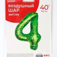 Воздушный шар фольгированный 40" &laquo;Цифра 4&raquo;