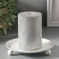 Подсвечник "Чашка на шариках" 14 см, белый