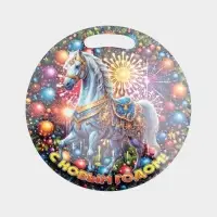 Доска разделочная сувенирная Дарим Красиво «Символ года. С новым годом», d=25.5 см, дерево, разноцветная