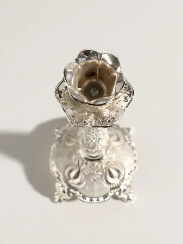 Подсвечник металл на 1 свечу 2,5 см "Деметра" набор 2 шт 9х9х23,5 см