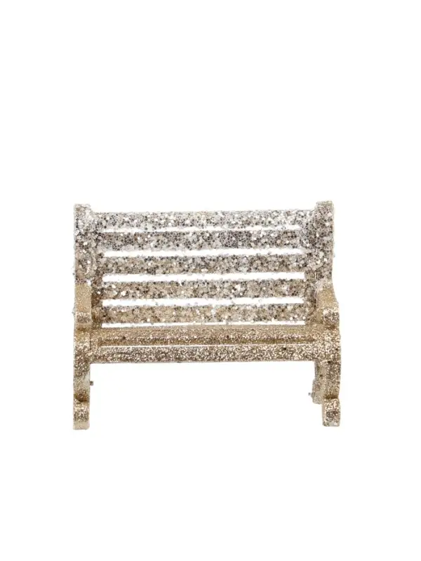 Ёлочное украшение «Праздничное сияние» скамейка, 7×9 см, золото