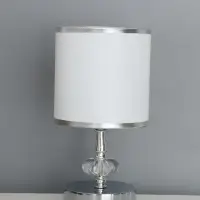 Лампа настольная RISALUX &laquo;Фиорди&raquo;, E14, 40 Вт, серебристо-белая, 13&times;13&times;24.5 см