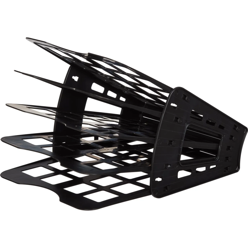 Лоток вертикальный Attache Веер сборный на 4 отделения черный юк