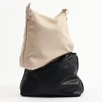 Сумка - мешок женская TEXTURA, на молнии, 32&times;11&times;32 см, бежевая