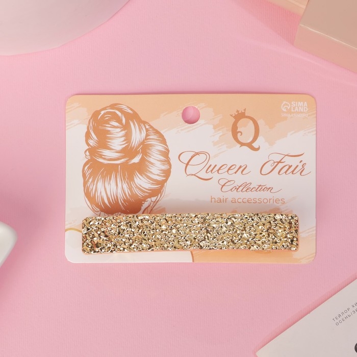 Заколка-автомат для волос Заколка-автомат для волос "Либерти лава" прямоугольник, 1,5х8,5 см, золото