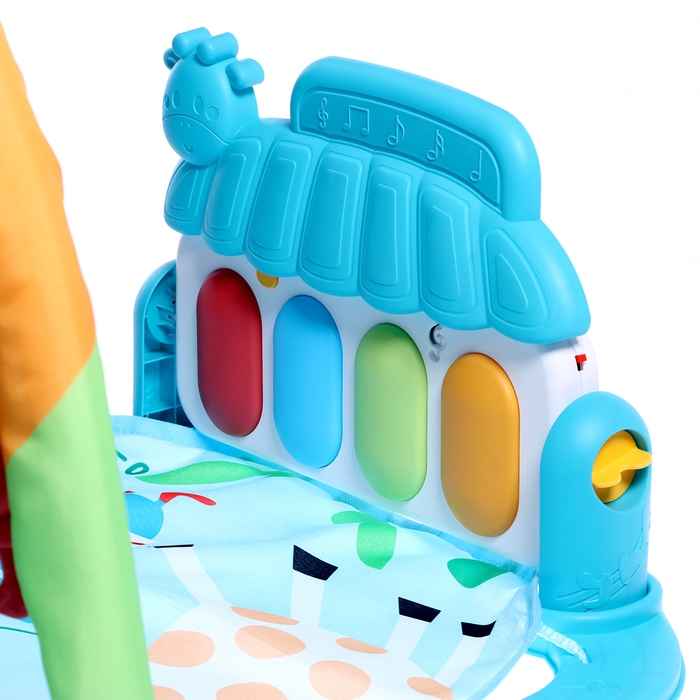 Музыкальный развивающий коврик «Весёлые зверята», цвет голубой Музыкальный развивающий коврик «Весёлые зверята», цвет голубой