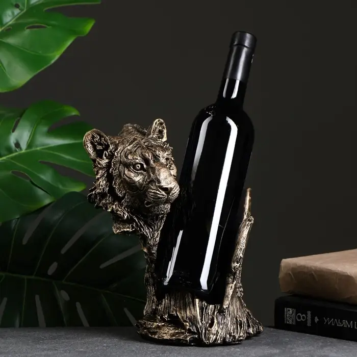Подставка для бутылки &laquo;Тигр&raquo;, под бронзу, 16&times;18&times;24 см