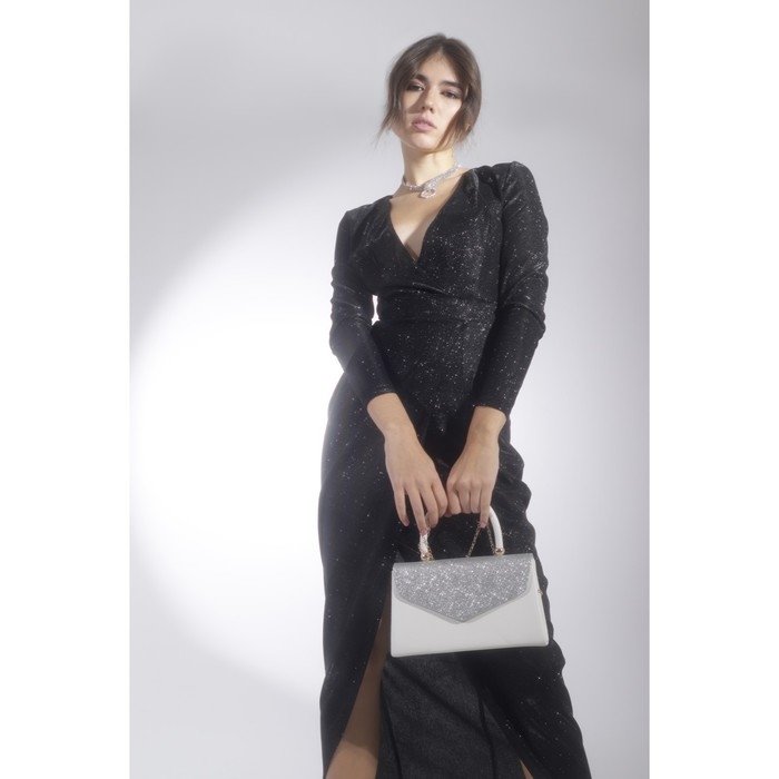 Сумка-клатч на магните, цвет серебряный Сумка-клатч на магните, цвет серебряный