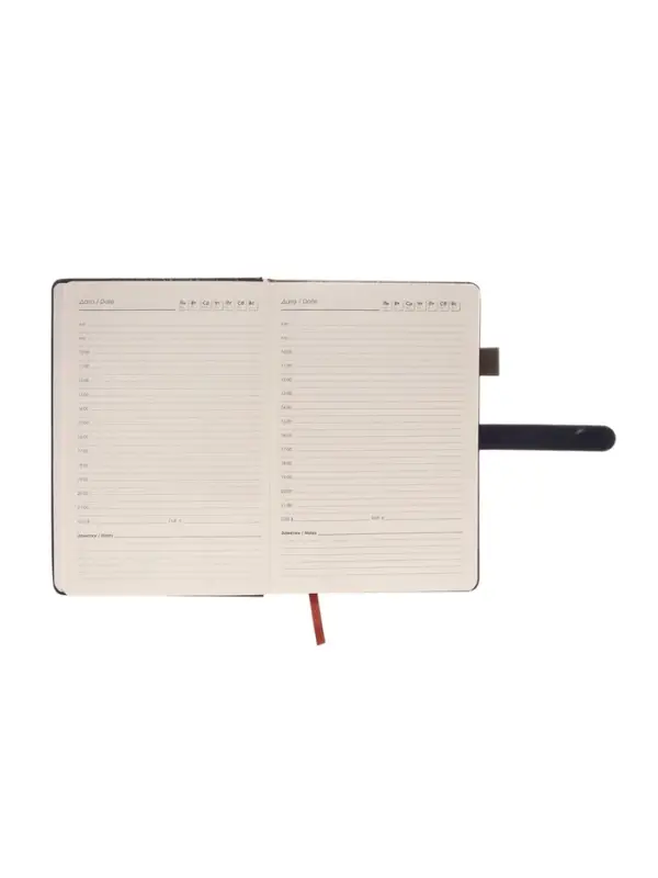 Ежедневник недатированный формат А5, 80л, линия, с ручкой, подар коробка, Синий