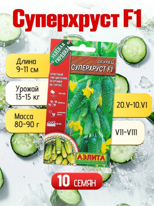 Набор семян Огурцы раннеспелые самоопыляемые