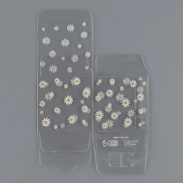 Коробка подарочная пластиковая, упаковка, «Ромашки», 5 х 5 х 5 см Коробка подарочная пластиковая, упаковка, «Ромашки», 5 х 5 х 5 см