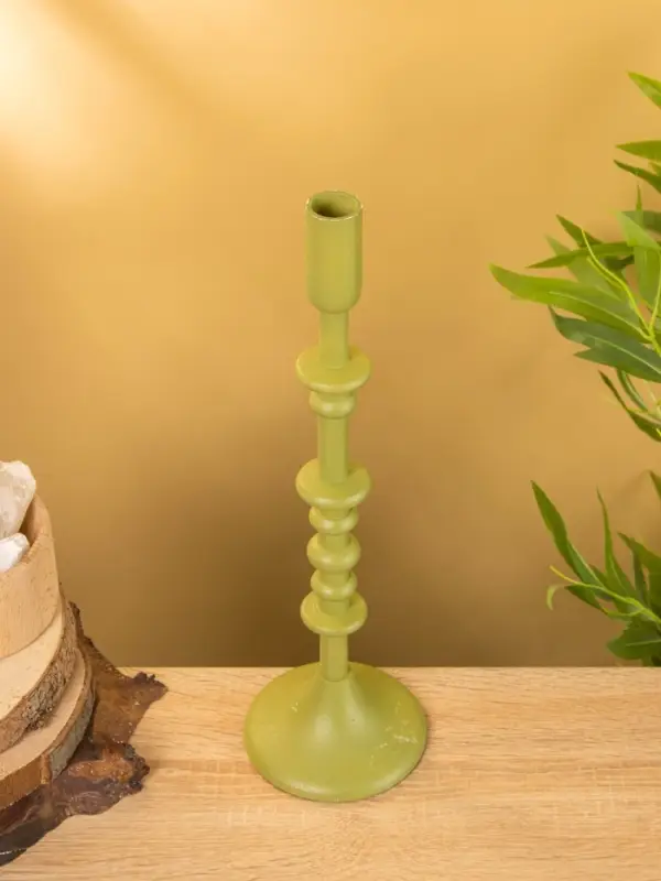 Подсвечник на 1 свечу "Авокадо" 10х10х35 см