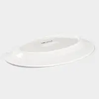 Блюдо овальное c утолщённым краем Доляна White Label, 27.3&times;18.6&times;2 см, фарфор, белое
