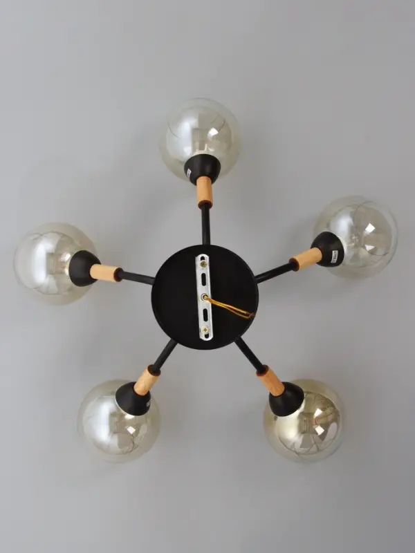 Люстра потолочная BayerLux &laquo;Гундер&raquo;, 5хЕ27, 40 Вт, черный, 57&times;57&times;25 см