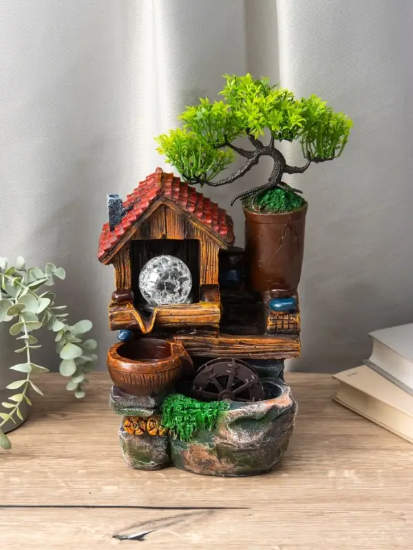 Фонтан Фонтан "Домик под деревом" 32х15х13 см (с подсветкой)